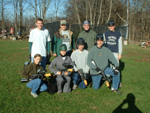 Group picture of paintballing students